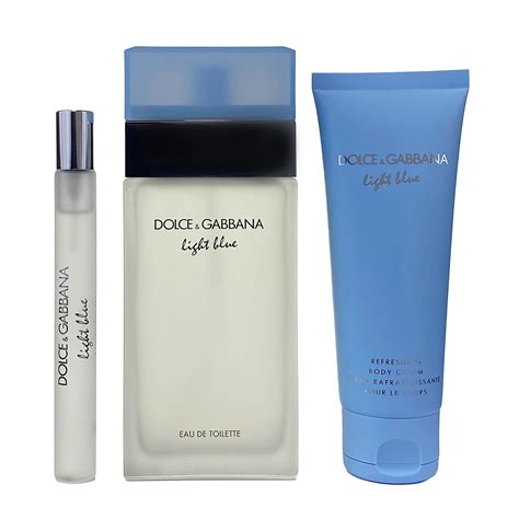 light blue perfume gift set